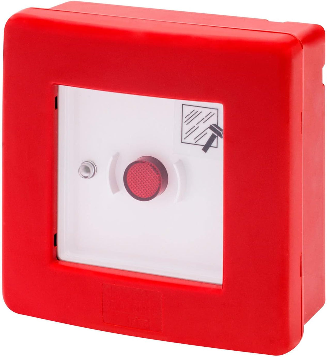 Gewiss - Notfall-Steuergerät mit beleuchtetem Taster und zwei Kontakten.