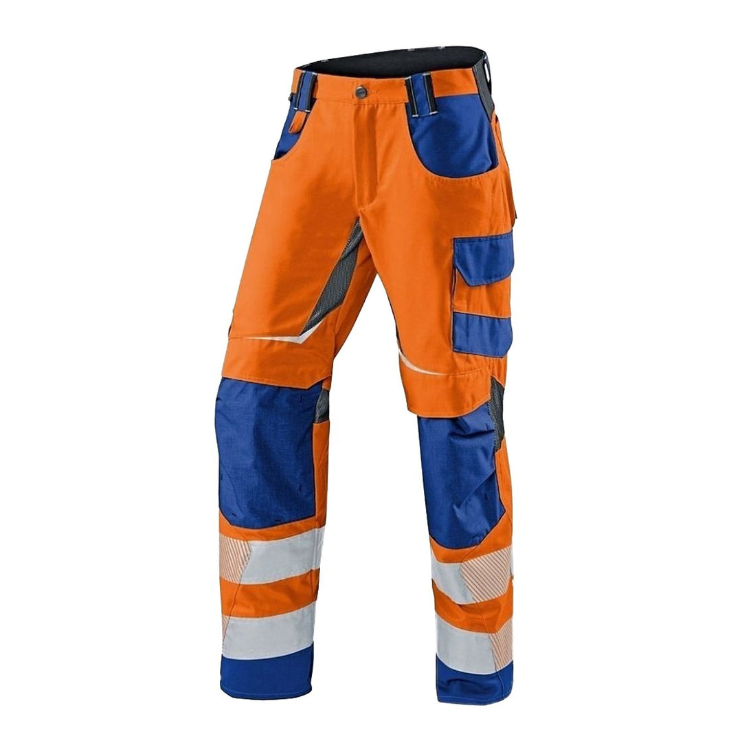 KÜBLER Workwear Kübler 24078343-3746-46 Sommerhose Reflectiq PSA 2, Warnorange/Kornblau, Grösse 46 W