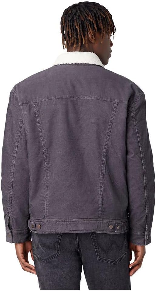 Wrangler Herren Antifit Sherpa Jacket M FADED BLACK, M FADED BLACK