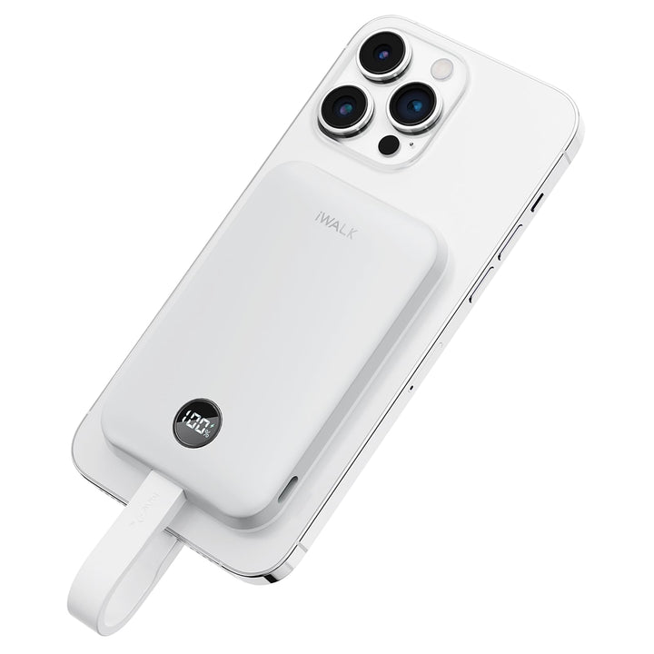 iWALK Mag Safe Wireless Power bank 10000mAh, Qi2 Zertifizierte 15W, 30W Schnellaufladung mit LED und