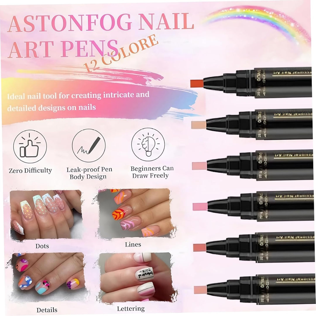3-in-1-Nagellackstift-Set, 6-teilig – schnell trocknende Nagellackstifte, in einem Schritt einweiche