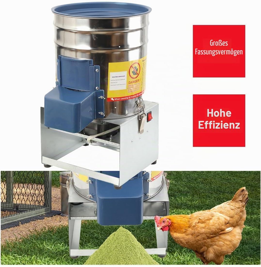 550W 220V Gemüseschneider Futterhäcksler Grünfutterschneider Edelstahl