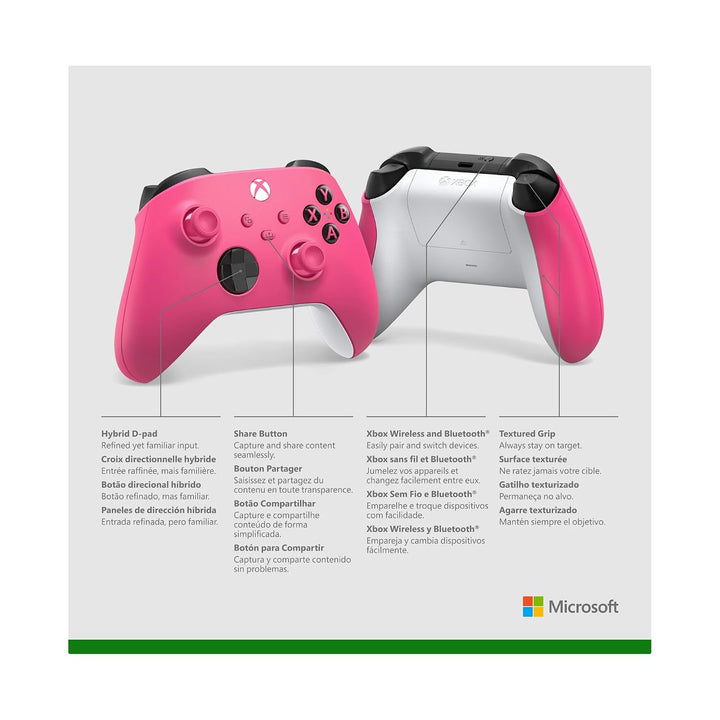 Xbox Wireless Gaming Controller (2025) - Deep Pink - Play on, Windows, Android, iOS, FireTV Sticks,