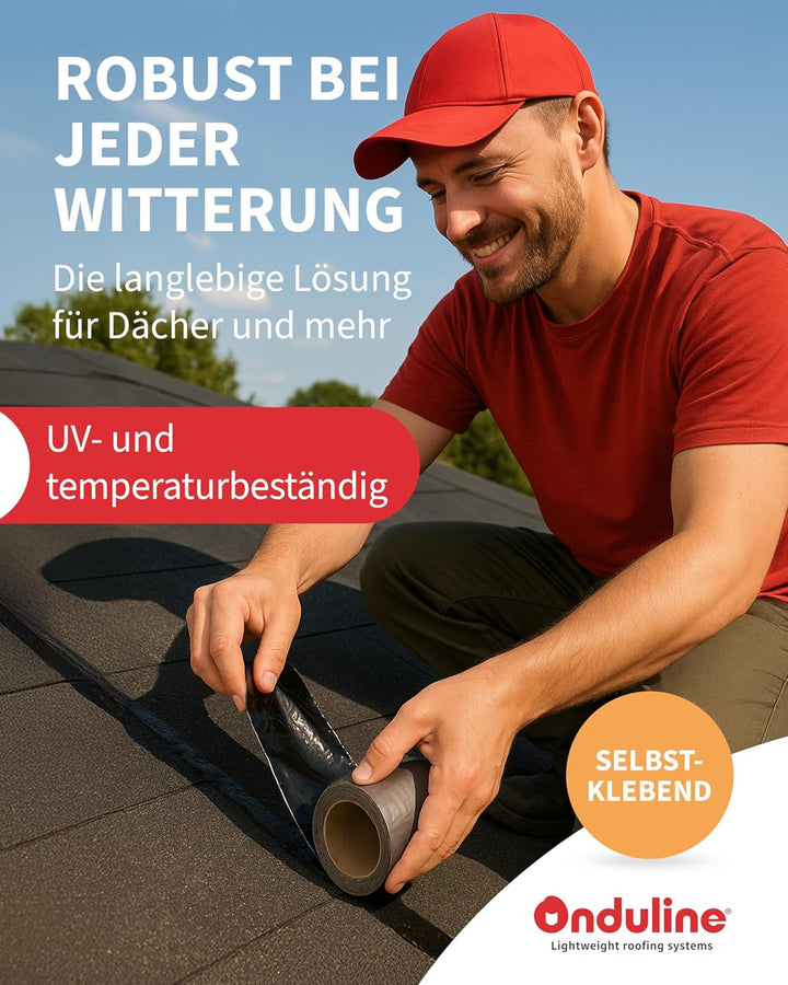 Onduline – Onduband Easy Bitumen Dichtungsband 5m x 10cm – Kaltselbstklebendes Bitumenband wasserdic