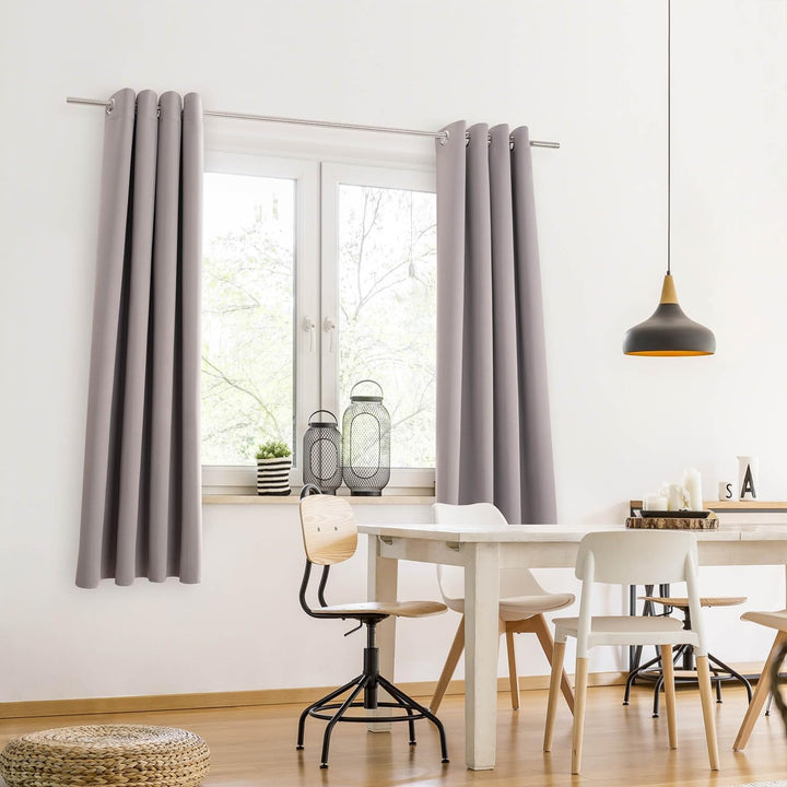 Blumtal 2er-Set Gardinen Verdunklungsvorhänge Blickdicht - Elegante Wärmeisolierende Vorhänge mit Ös