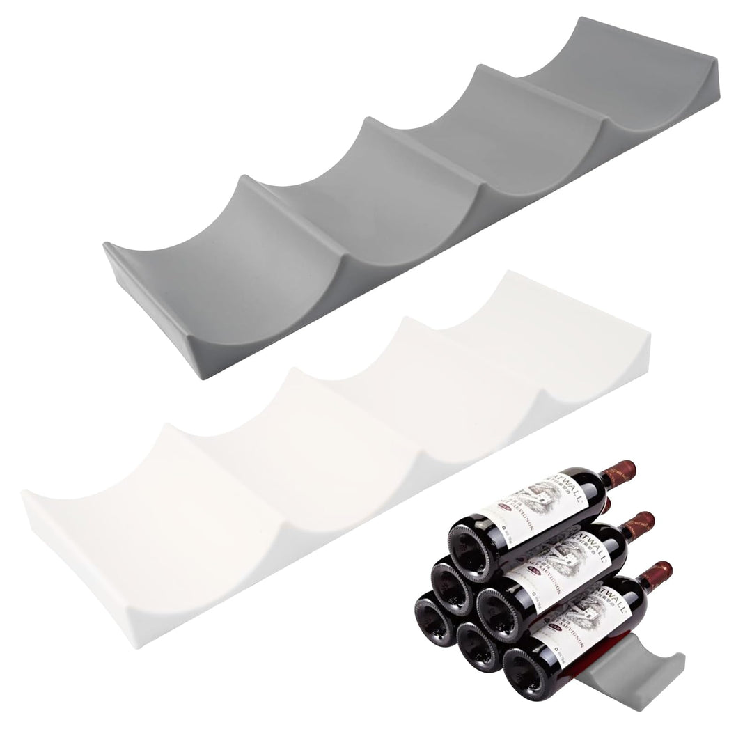 Cosswe Flaschenregal Kühlschrank,2 Stück Silikon Flaschenablage Weinregal Kühlschrank Flaschenhalter