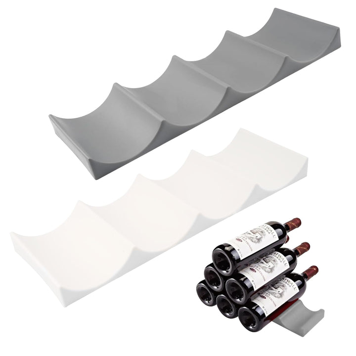 Cosswe Flaschenregal Kühlschrank,2 Stück Silikon Flaschenablage Weinregal Kühlschrank Flaschenhalter