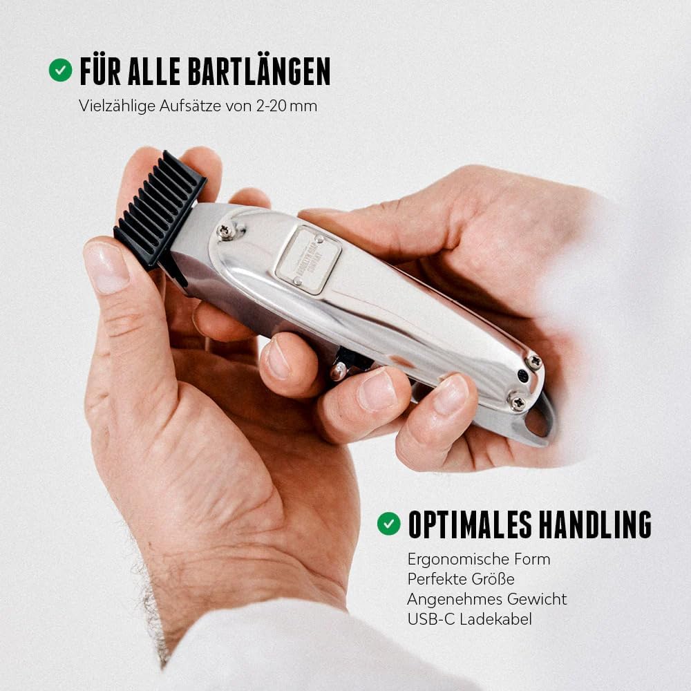Brooklyn Soap Company Expert Beard Bundle - Set mit Brooklyn Blade USB-C Barttrimmer, Bartöl, Bartsh