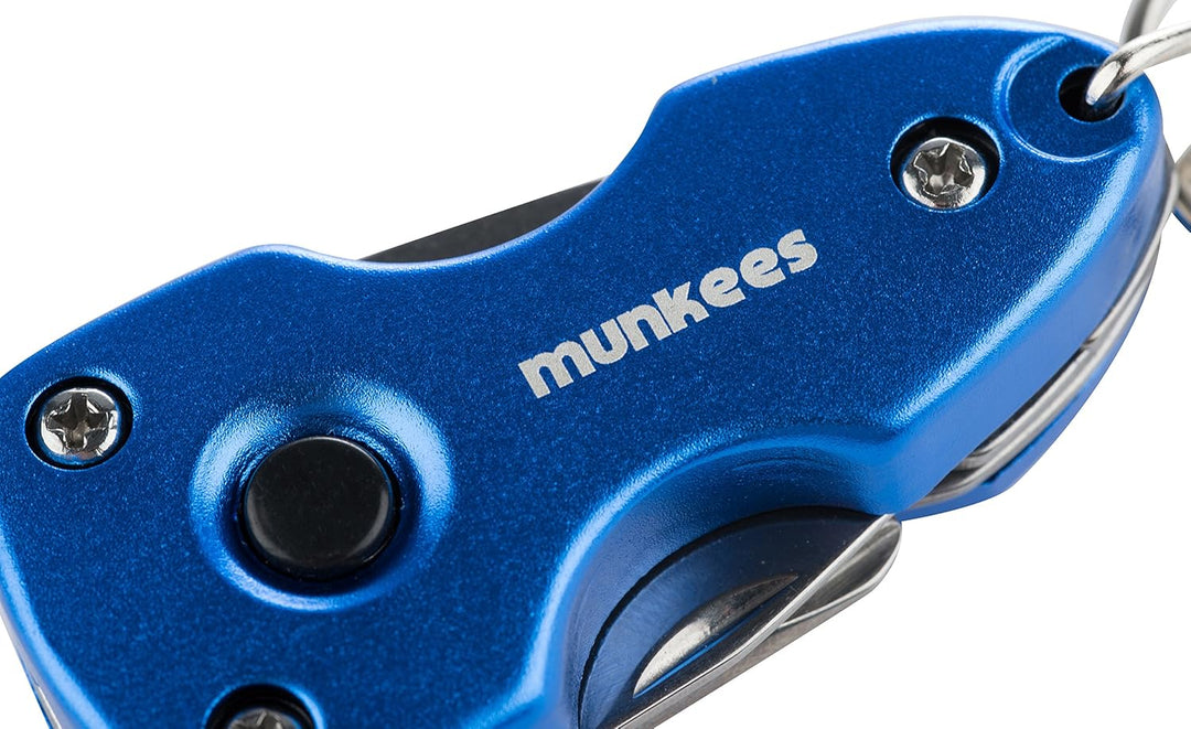 munkees Multi-Tool mit 6 Funktionen, LED, Schraubendreher, Flaschenöffner, Taschenmesser, Schlüssela
