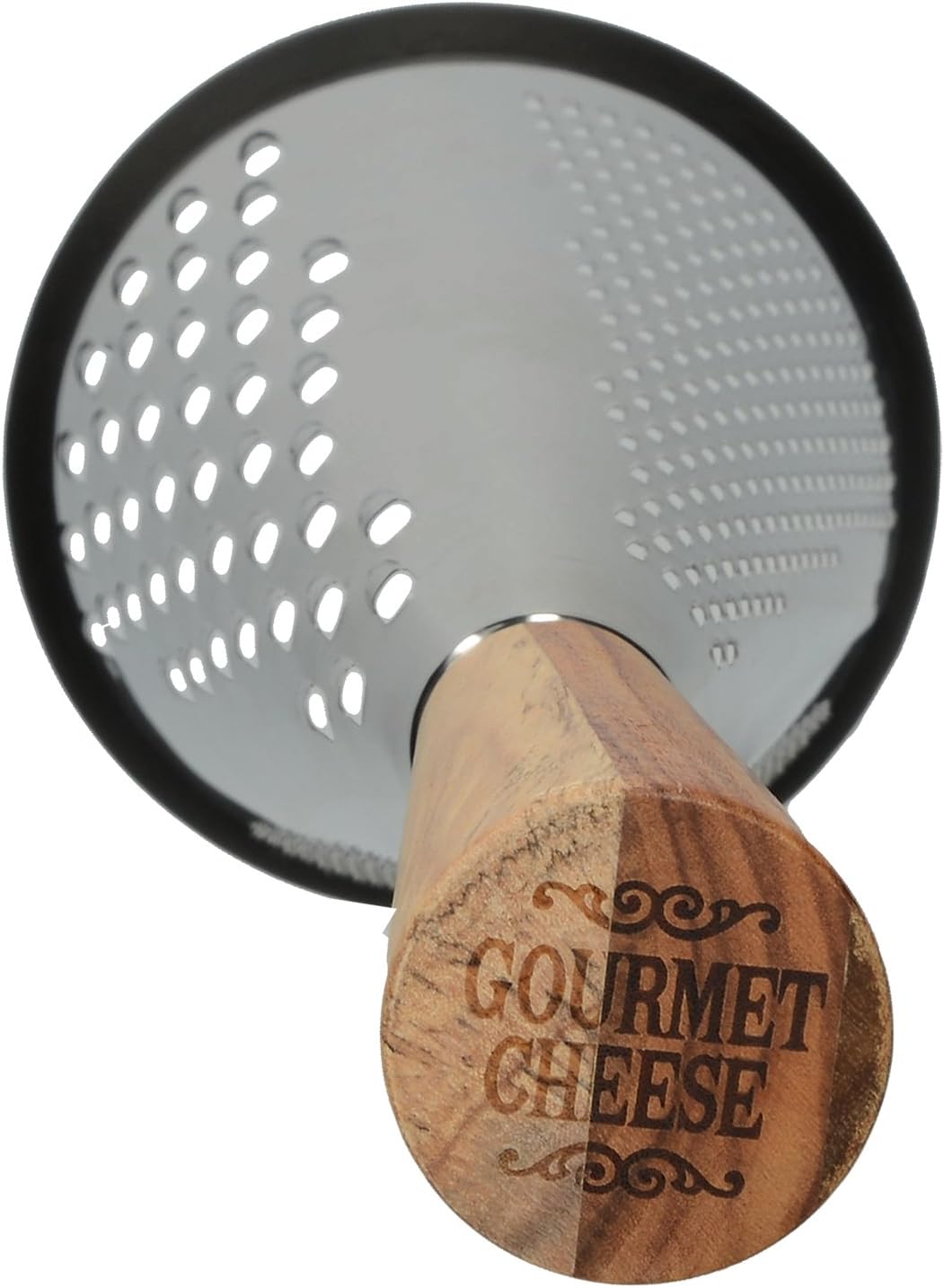 GOURMET CHEESE Creative Tops Grosse, konische Käsereibe im Vintage-Stil mit Holzgriff, 13 x 13 x 33