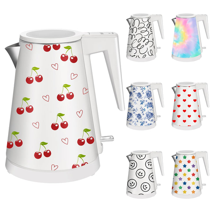 1,2L Kabelloser Edelstahl Wasserkocher – BPA-frei, 1000W Schnellkochender Teekocher, Metall Design,