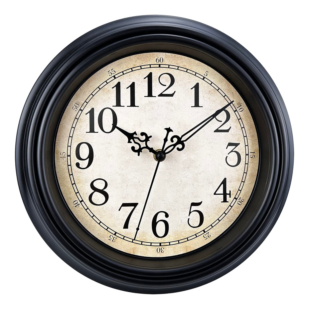 Plumeet Extra Grosse Wanduhr Klassisch 40.6cm, Ruhige Retro Wanduhr ohne Tickgeräusche für Wohnzimme