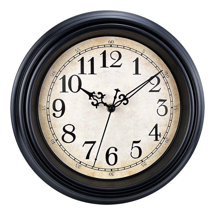 Plumeet Extra Grosse Wanduhr Klassisch 40.6cm, Ruhige Retro Wanduhr ohne Tickgeräusche für Wohnzimme