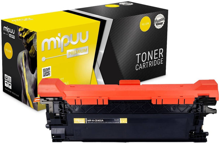 Mipuu Toner kompatibel für HP CE401A 507A Gelb Yellow für HP Laserjet Pro 500 Color MFPM570DN MFPM57