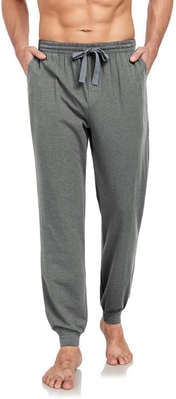 COLORFULLEAF Schlafanzughose Herren Lang Schlafhose mit Bündchen Pyjamahose für Männer Jogginghose 1
