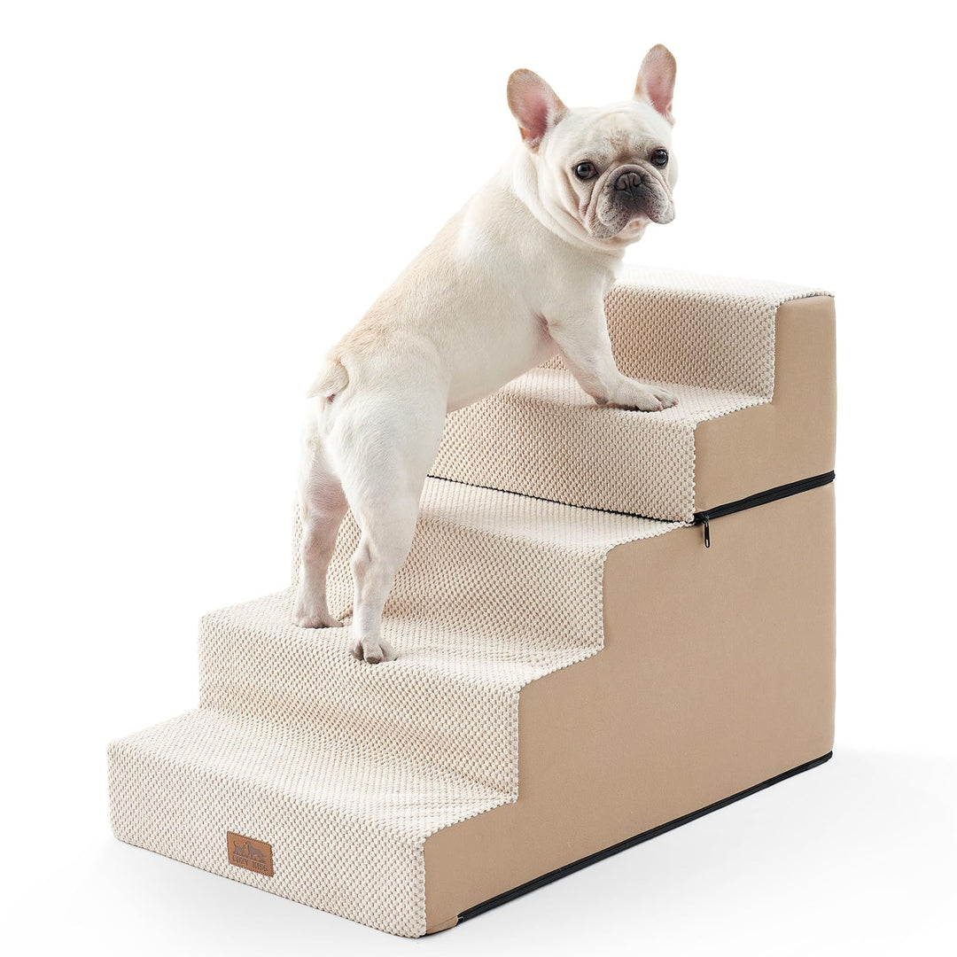 Hundetreppe, 5 Stufen Multifunktionale aus Hochdichtem Schaumstoff für Bett Couch Sofa, 60cm Hoch Ab