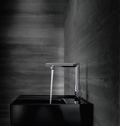 AXOR Wasserhahn Uno Select (Armatur mit Auslauf Höhe 220 mm und Zugstangen-Ablaufgarnitur) Chrom Aus