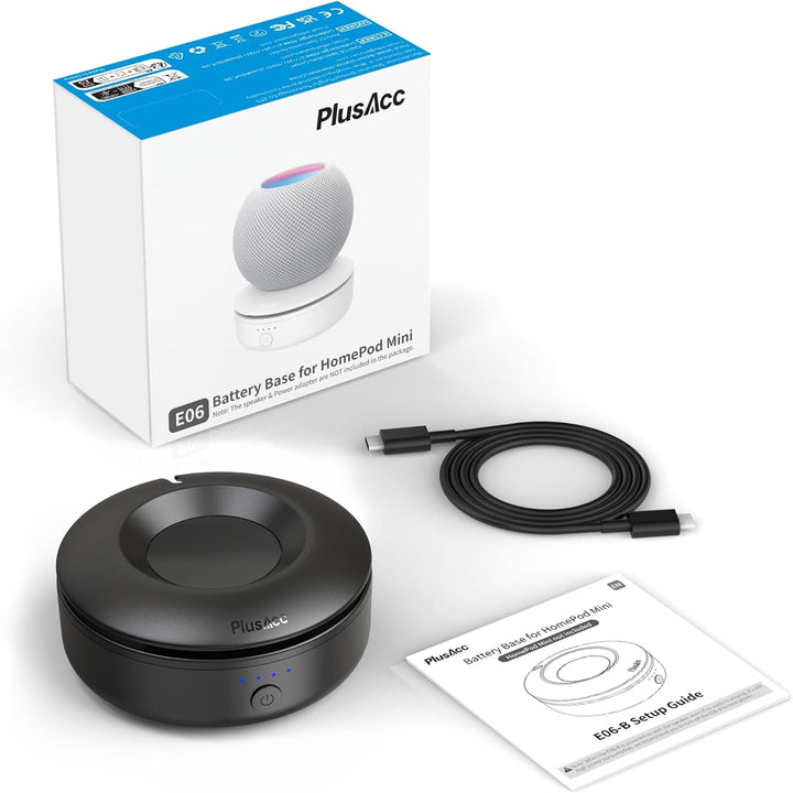PlusAcc Akku Kompatibel mit HomePod Mini - Tragbare Ladestation Batterie Ständer Home Pod Mini Zubeh