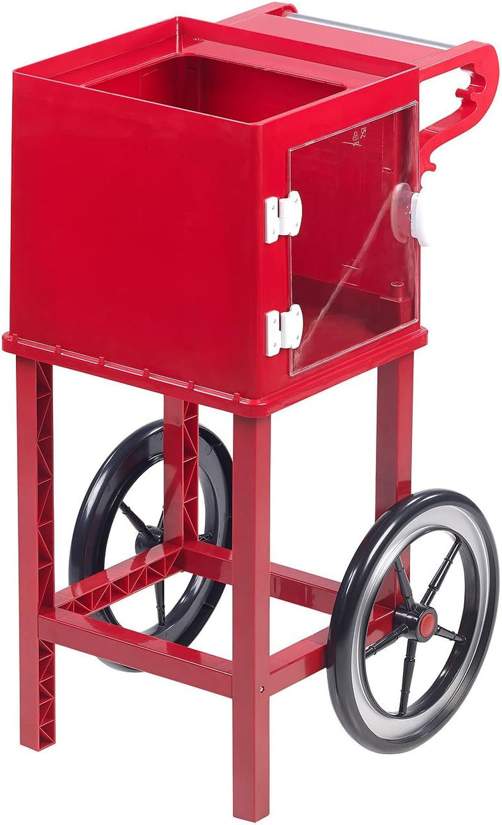 Rosenstein & Söhne Popcorn Snacks: Retro-Popcorn-Maschine "Movie" und Rollwagen im 50er-Stil, rot (M