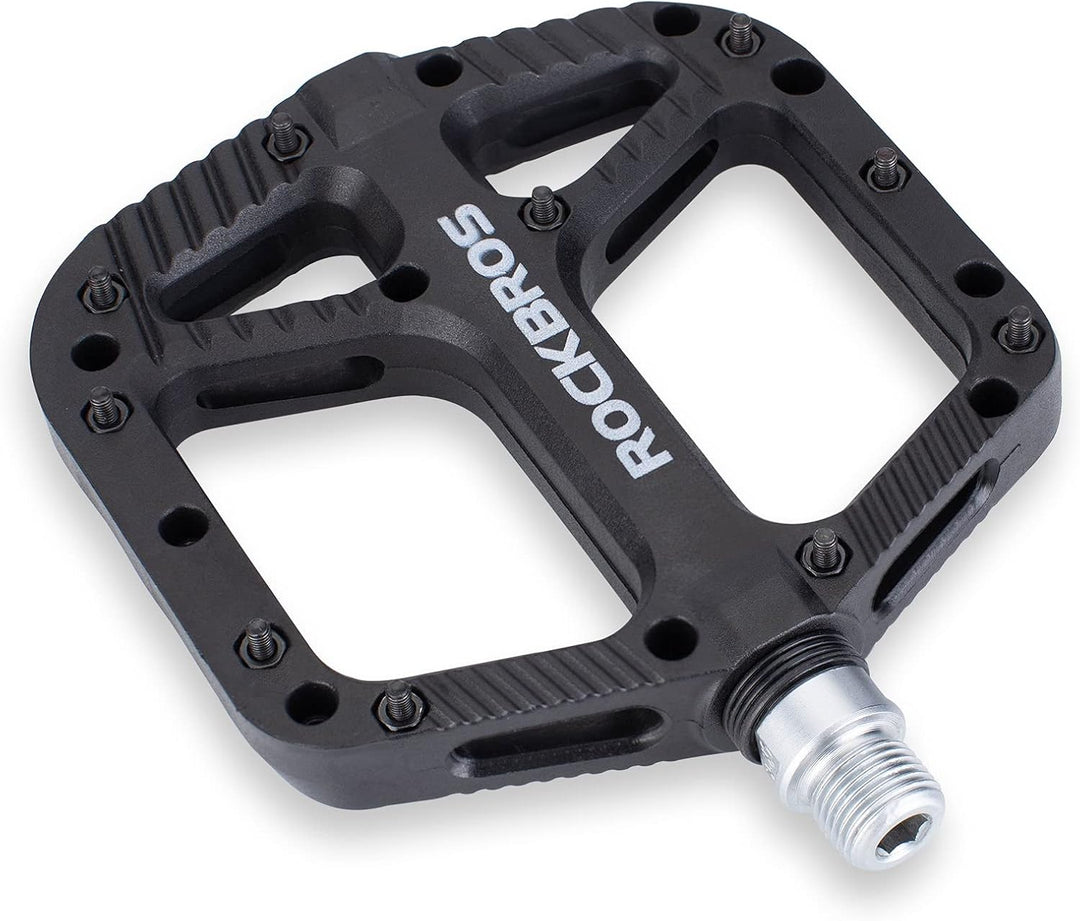 ROCKBROS Fahrradpedale Nylon Composite Flatpedale 9/16 MTB Pedale 3 Bearing rutschfest Wasserdicht A