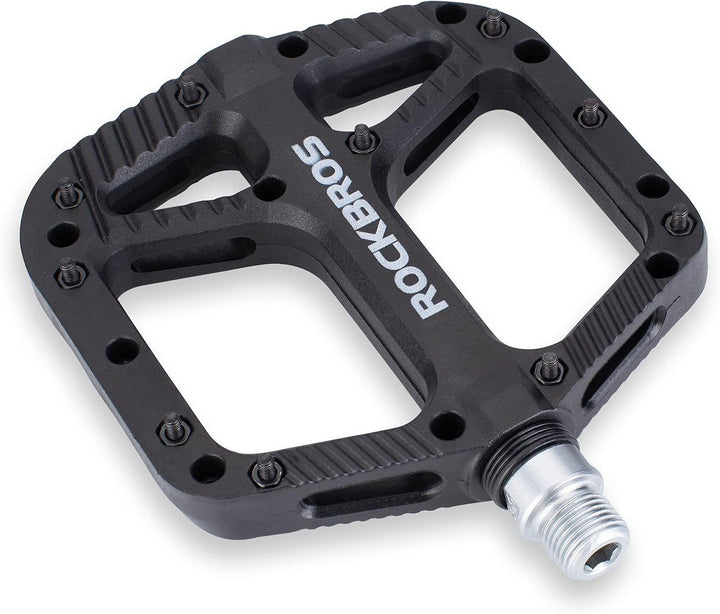ROCKBROS Fahrradpedale Nylon Composite Flatpedale 9/16 MTB Pedale 3 Bearing rutschfest Wasserdicht A