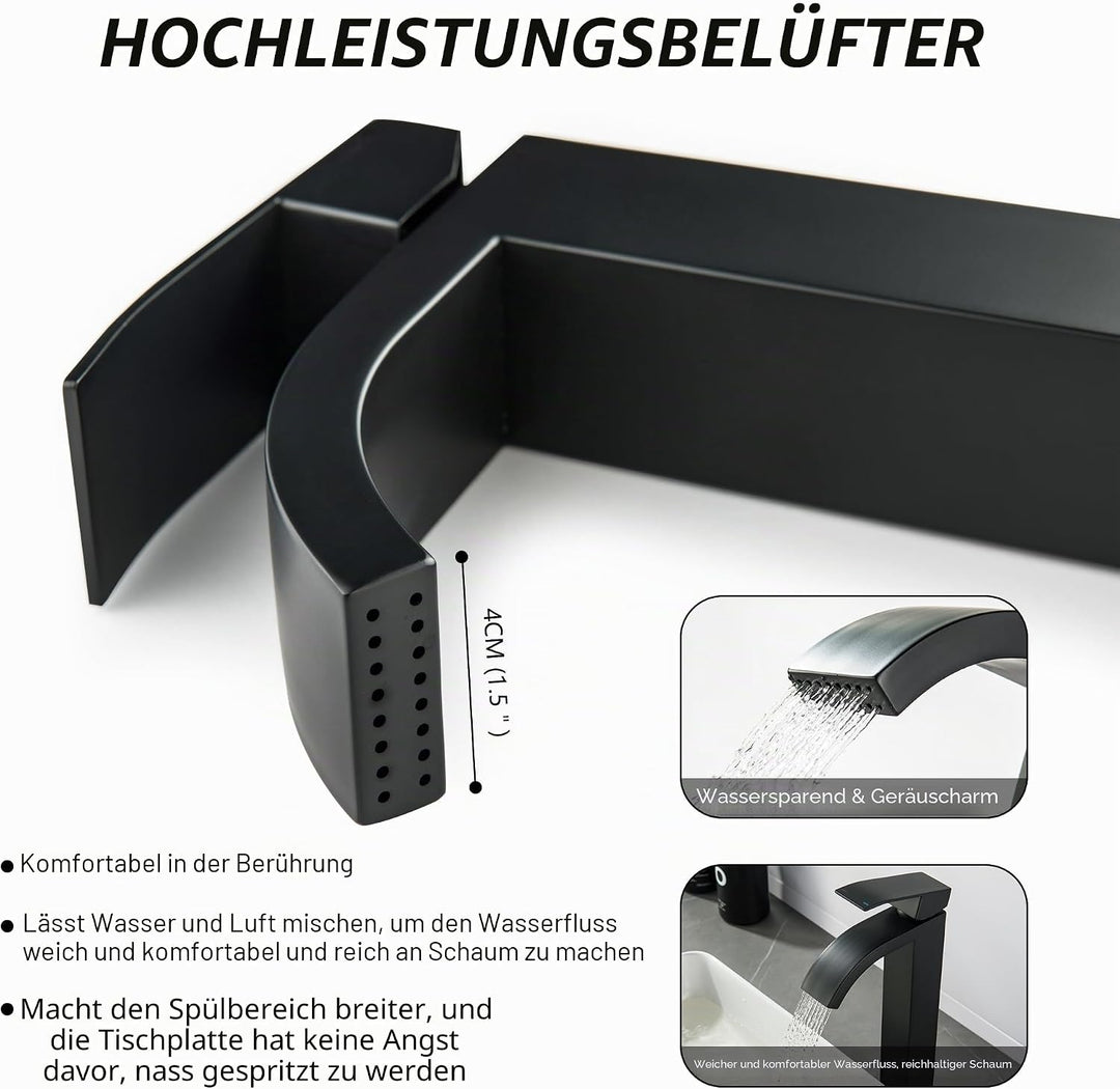 Wasserhahn Bad Hoch Schwarz, Waschtischarmatur Hoch Waschtischarmatur Bad Schwarz Armatur Waschbecke