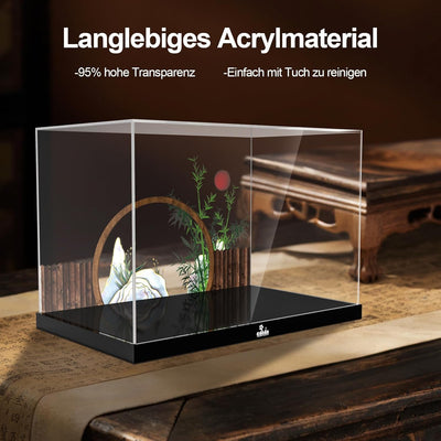 cooldac Acryl Vitrine für Lego 10315 Icons Garten der Stille, Staubdicht Transparent Universal Vitri