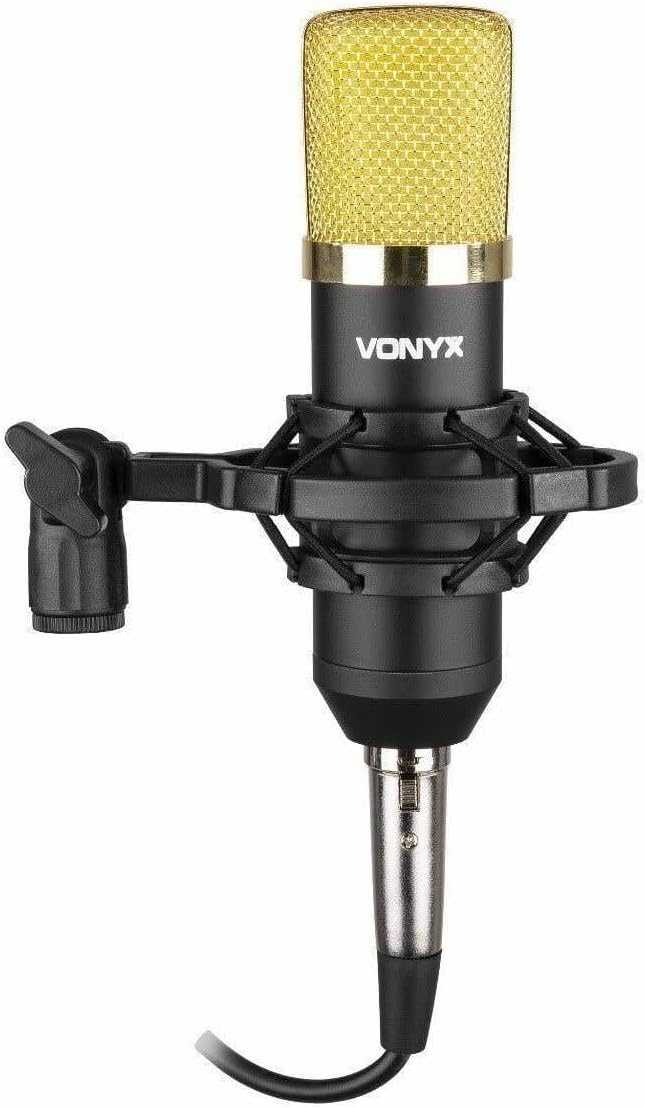 Vonyx CM400B Studio Mikrofon Gaming Mikrofon PC Gaming Mic Streaming Mikrofon mit Stossdämpfer Halte