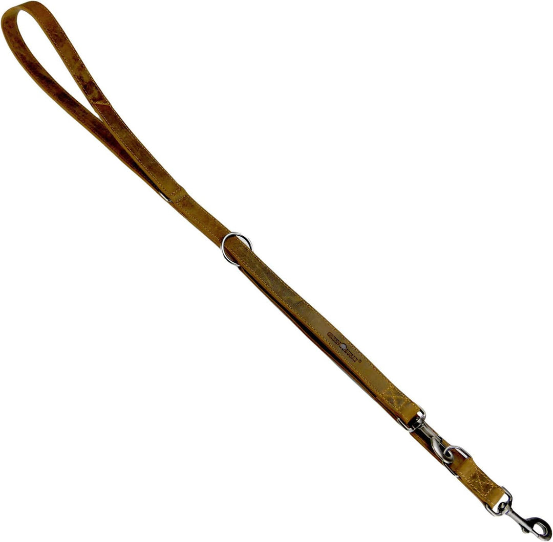 Greenburry Leder Führleine 200cm verstellbar Hundeleine Vintage antik braun