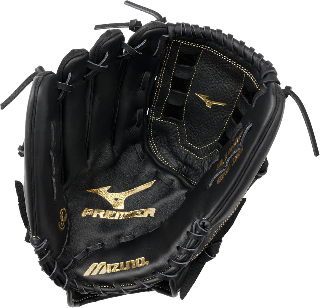 Mizuno Premier Slowpitch Softball-Handschuh-Serie Linke Hand Wurf 12,5 Zoll U-Netz mit Schottenkaro,