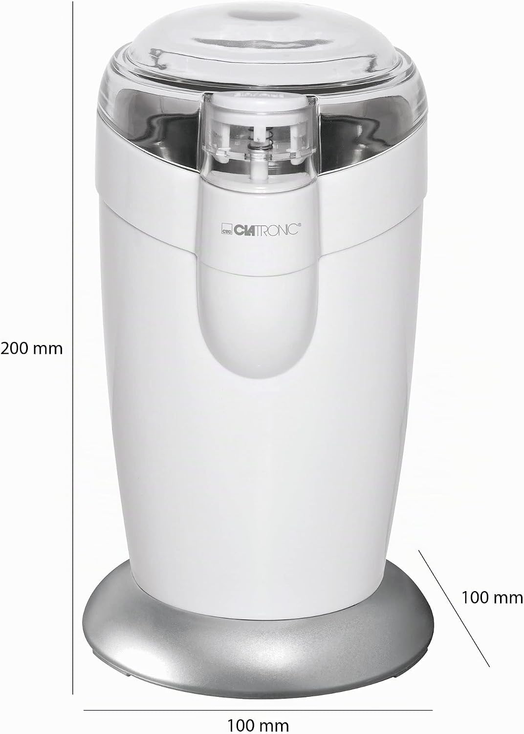 Clatronic® elektrische Kaffeemühle | Edelstahlschlagmesser | Fassungsvermögen 40 Gramm | 120 Watt Mo