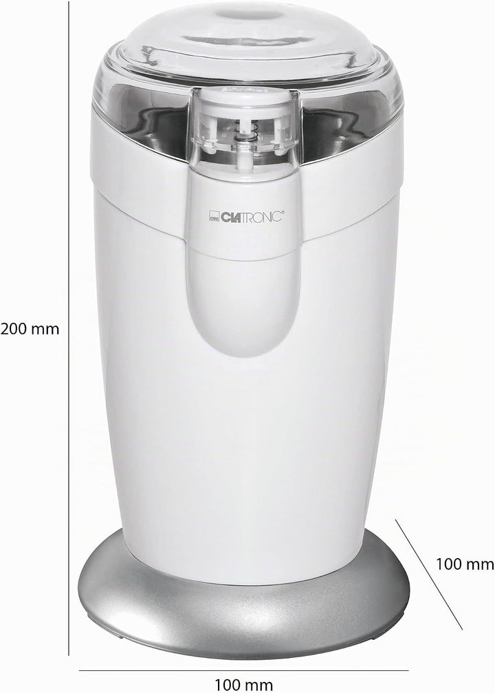 Clatronic® elektrische Kaffeemühle | Edelstahlschlagmesser | Fassungsvermögen 40 Gramm | 120 Watt Mo