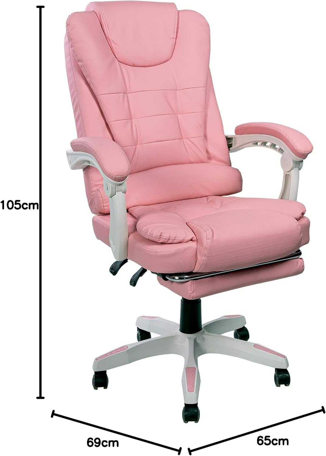 Trisens Schreibtischstuhl, Rosa, breit Rosa breit