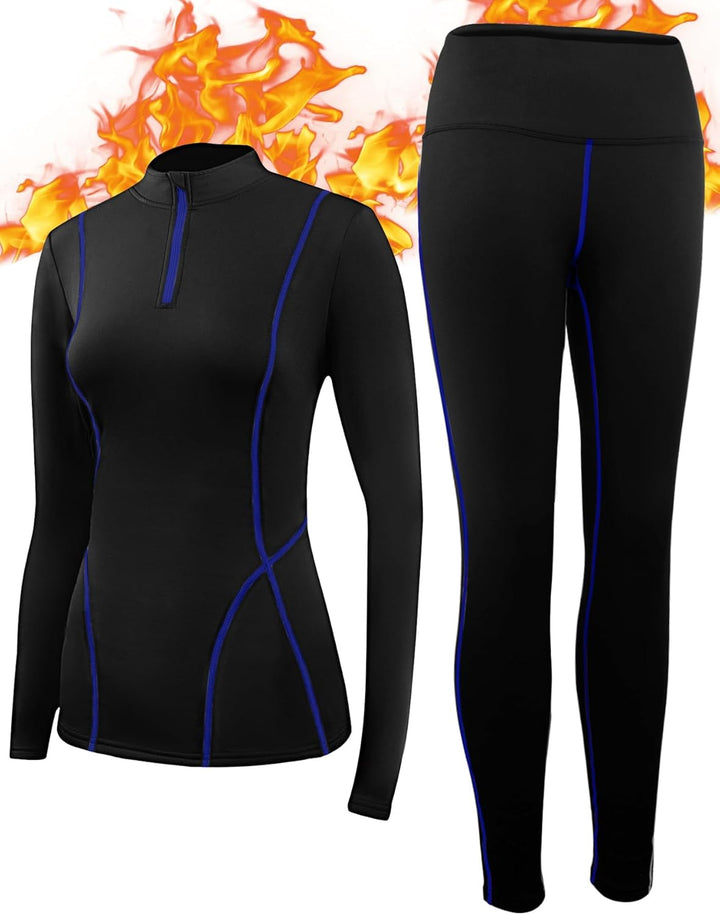 SIMIYA Thermounterwäsche Damen, Skiunterwäsche Funktionsunterwäsche Set Extra Warm und Atmungsaktiv