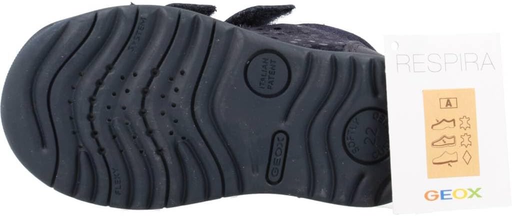 Geox B Macchia Girl A Baby - Mädchen Sneaker 18 EU Dk Navy, 18 EU Dk Navy