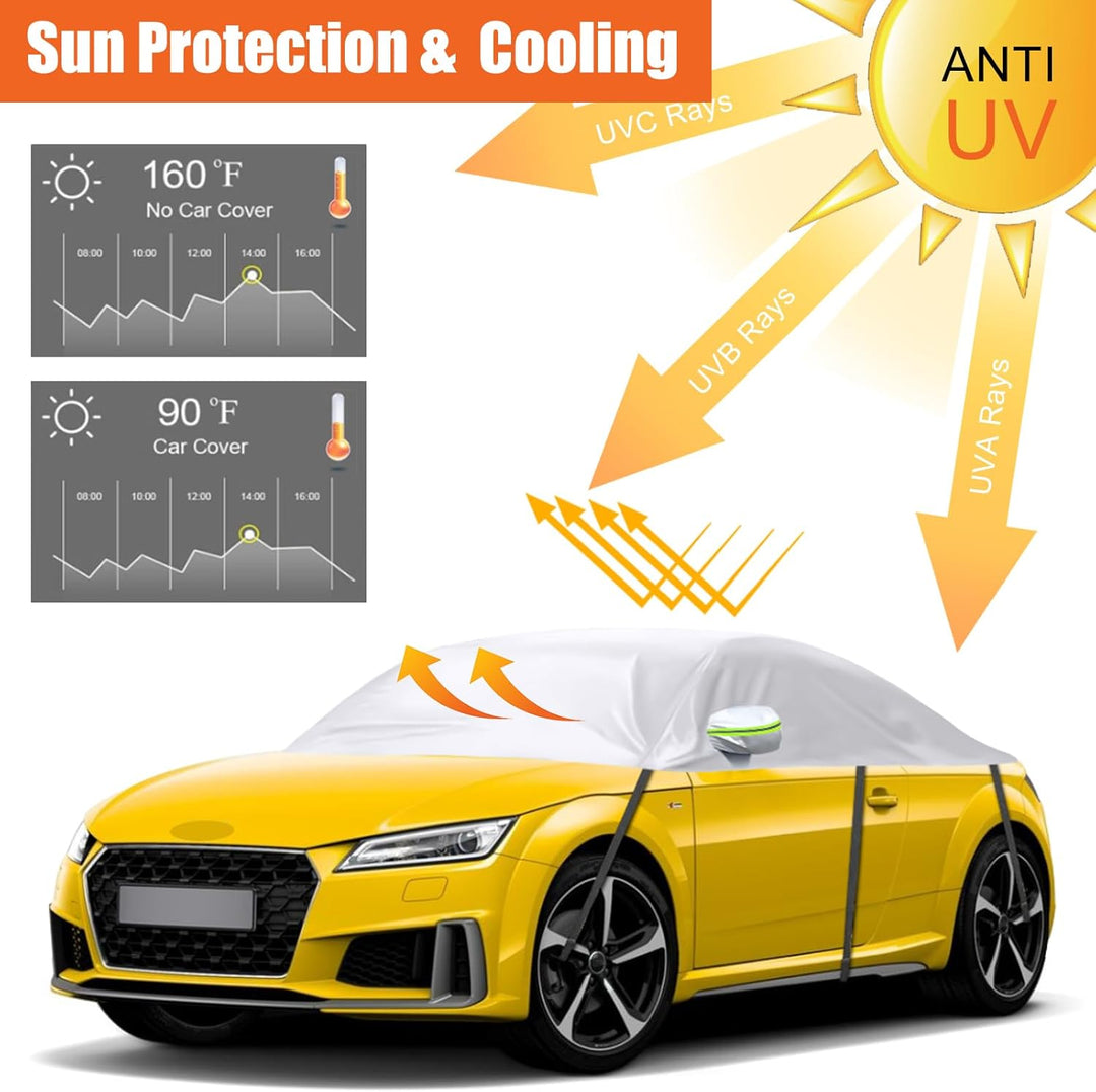 Halbe Autoabdeckung Ersatz für Audi TT 1998-2024, Softtop-Dachschutz-Autoabdeckung Wasserdicht, Halb