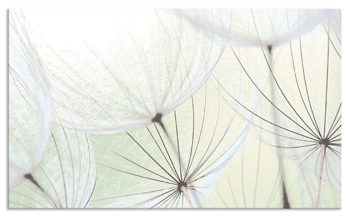 ARTland Spritzschutz Küche aus Alu für Herd Spüle 100x60 cm (BxH) Küchenrückwand mit Motiv Blume Pus