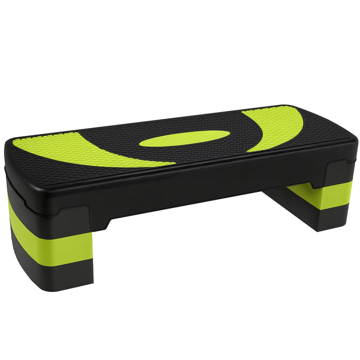 HOMCOM Steppbrett Aerobic-Stepper höhenverstellbar mit 3 Stufen (10/15/20 cm) Fitness Heimtrainer fü