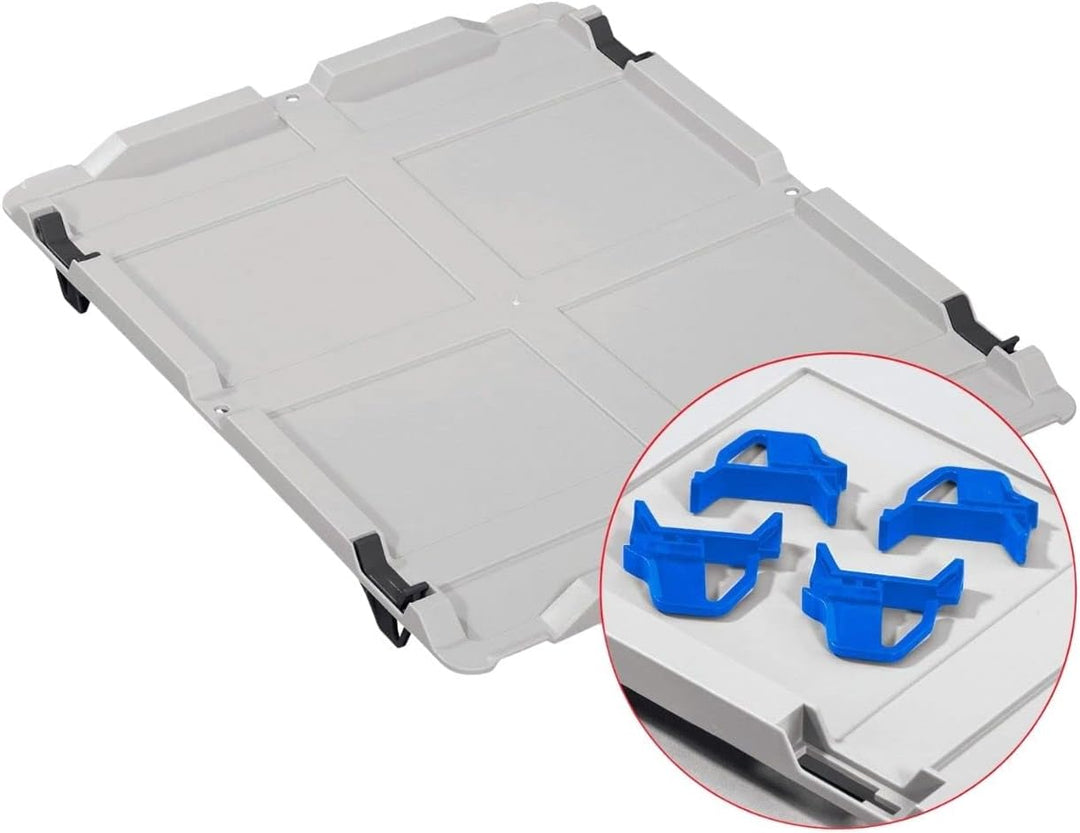 PROREGAL SuperSparSet 5x Eurobox NextGen Grip mit Auflagedeckel &amp; 4 blauen Schiebeschnappverschlüsse