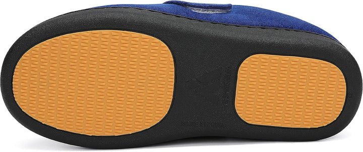 Mishansha Herren Winter Warme Hausschuhe Memory Foam Plüsch Pantoffeln,Gr.39-48 Dunkelblau 44 EU, Du