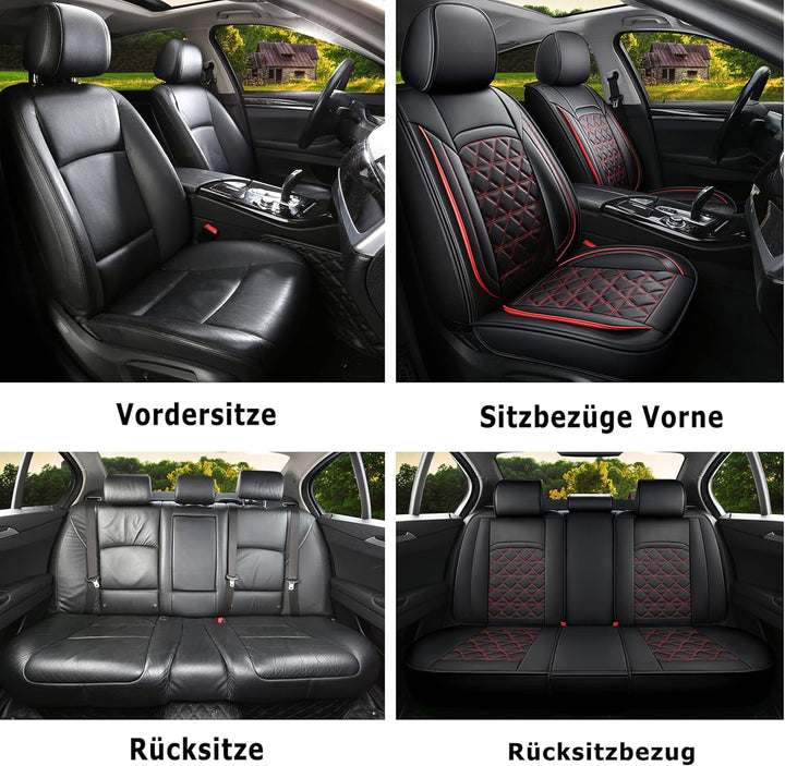 JDWBT Luxus Autositzbezüge Kunstleder Komplettset, Sitzbezüge Auto Universal, Auto sitzbezüge Kompat