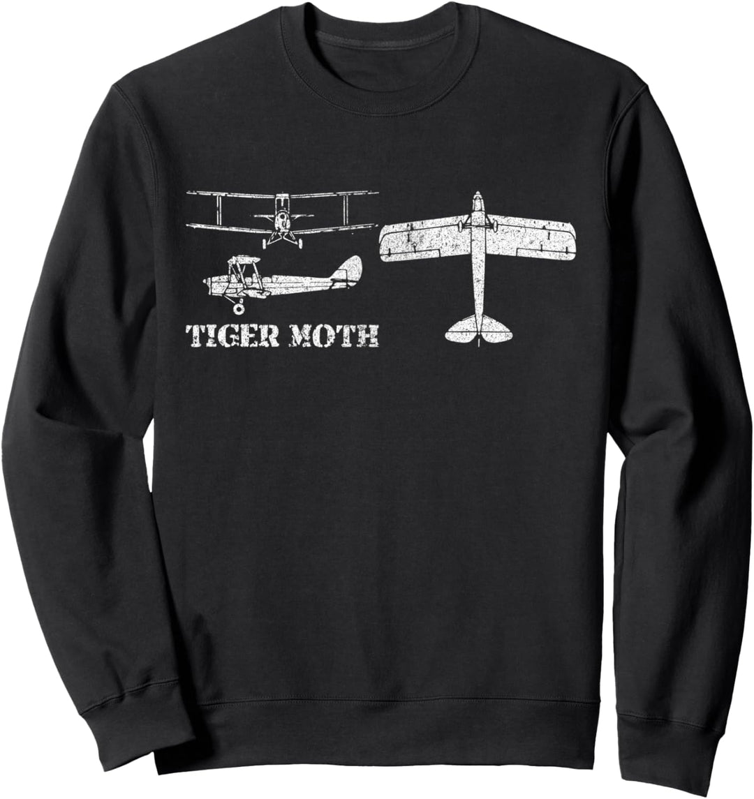 Tiger Moth Doppeldecker WWII Trainingsflugzeug Sweatshirt