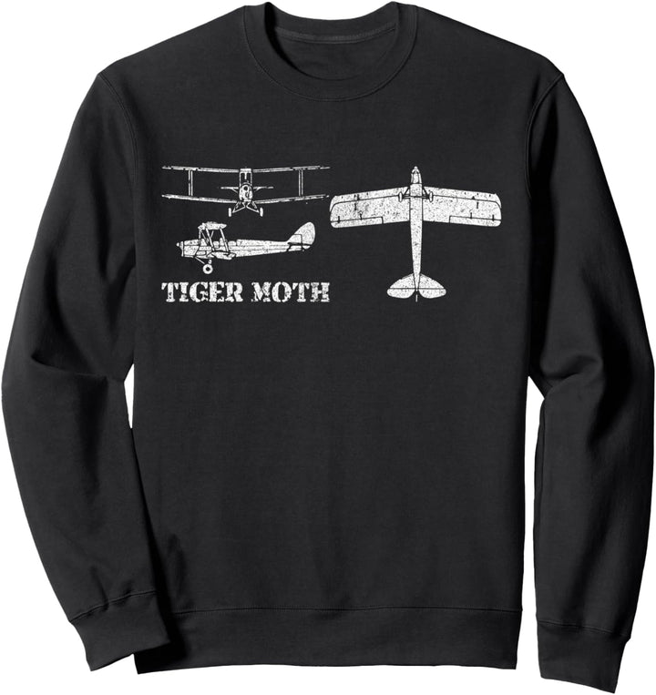 Tiger Moth Doppeldecker WWII Trainingsflugzeug Sweatshirt