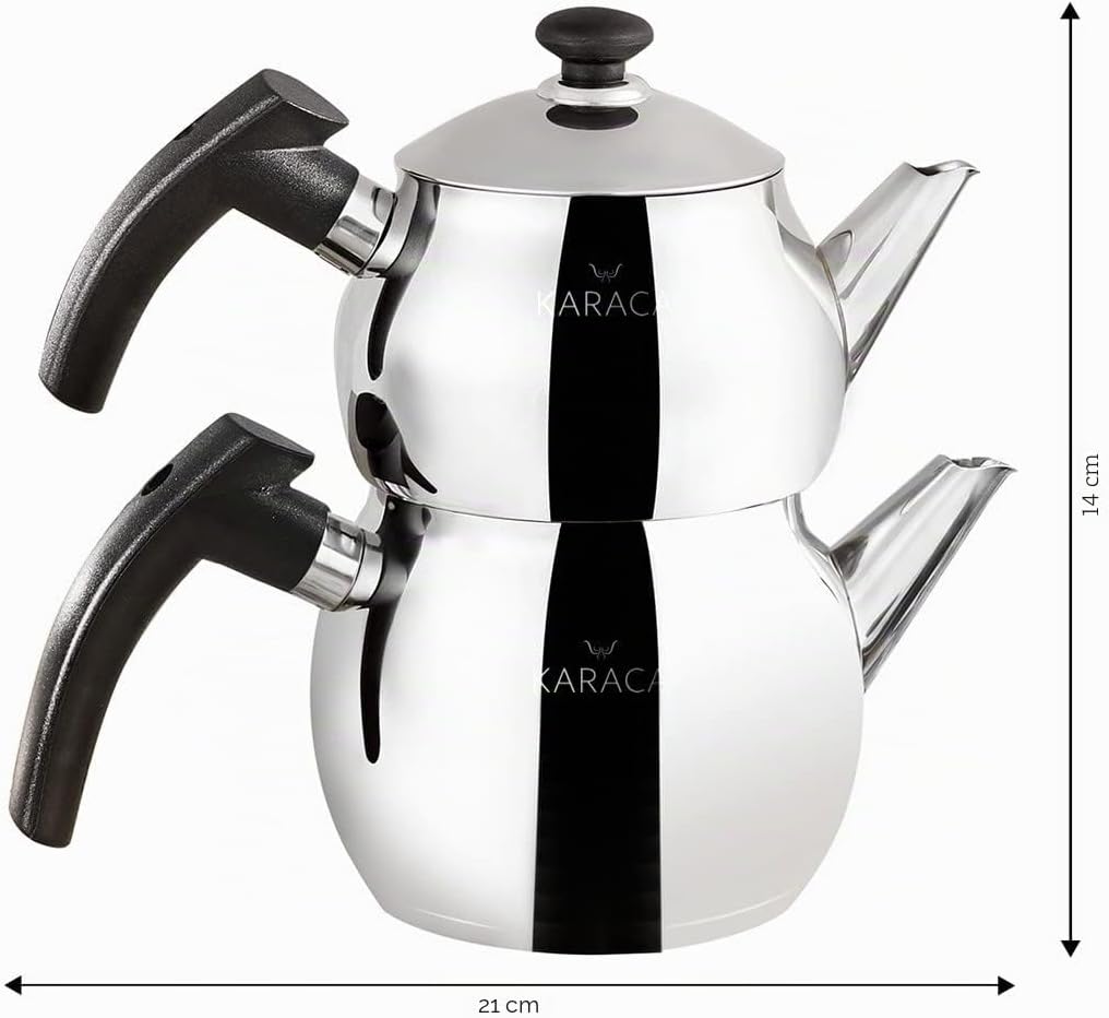 Karaca Adelya Mini Teekanne Set Schwarz, Adelya