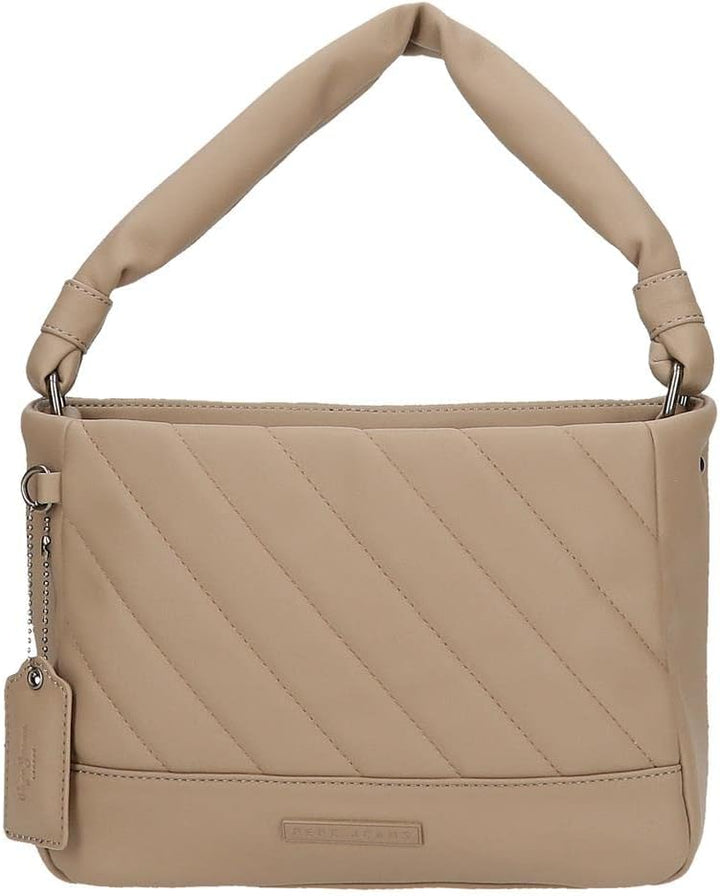 Pepe Jeans Taupe Schultertasche, Taupe Schultertasche