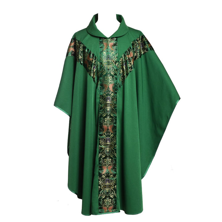 BLESSUME Priester Celebrant Messgewand katholisch Kirche Vater Masse Robe Stickerei Grün Einheitsgrö