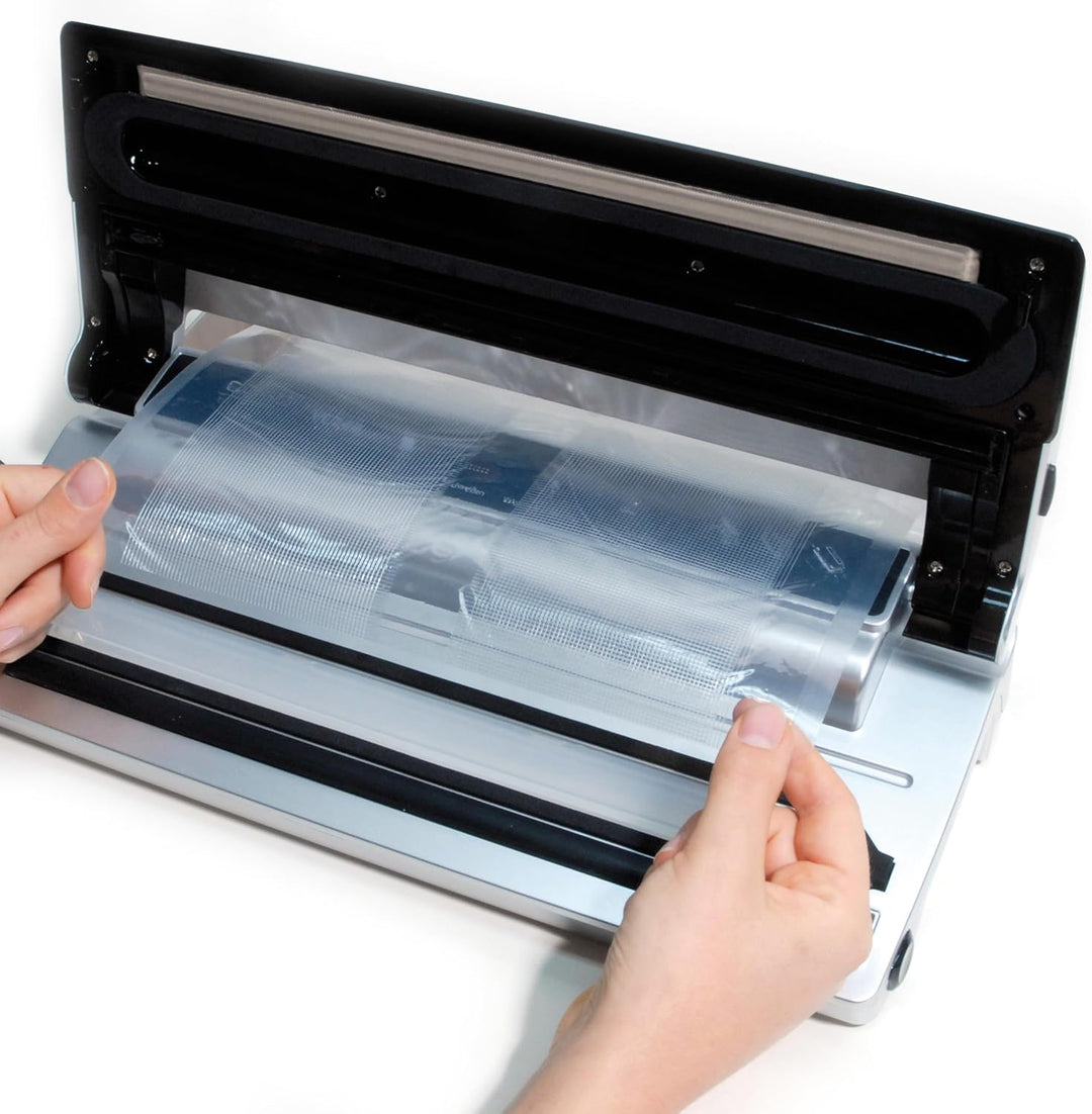 CASO VC200 Vakuumierer - Vakuumiergerät, Lebensmittel bleiben bis zu 8x länger frisch, doppelte Schw