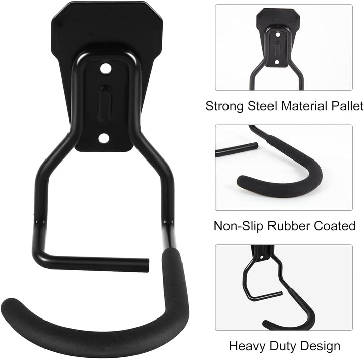Sioner 2er-Pack Fahrradhalter Vertikale Fahrradhaken, Fahrradaufhänger, strapazierfähiges Heimlagerr