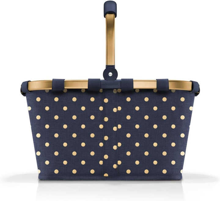 reisenthel carrybag frame metallic dots blue – Stabiler Einkaufskorb mit viel Stauraum und praktisch