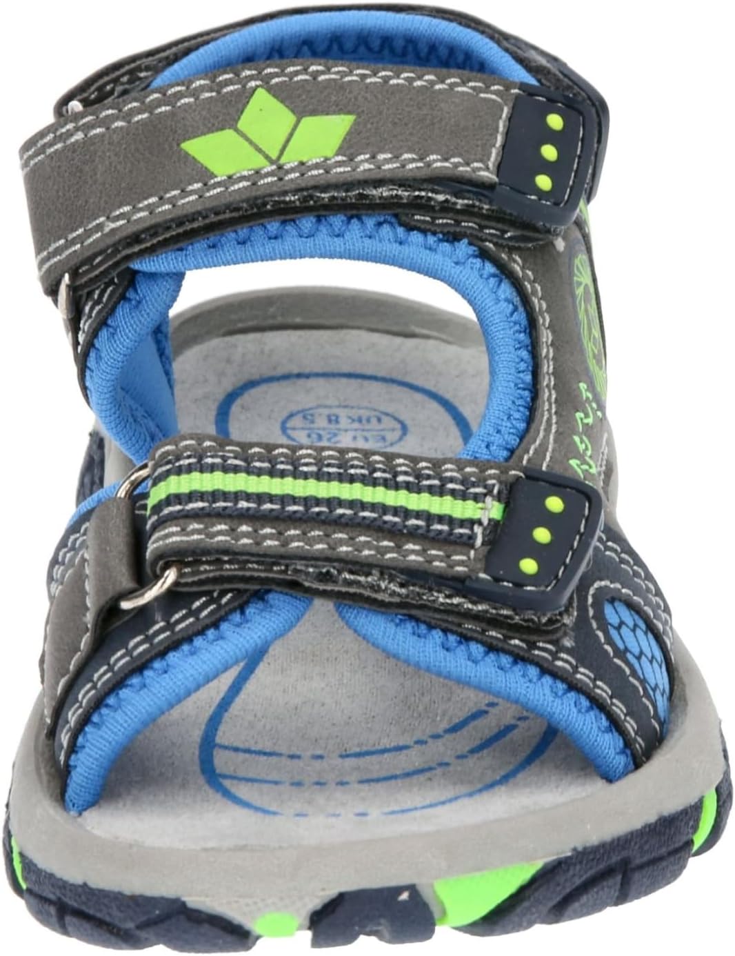Lico Jungen Emil V Sandalen 26 EU Grau Blau Lemon, 26 EU Grau Blau Lemon